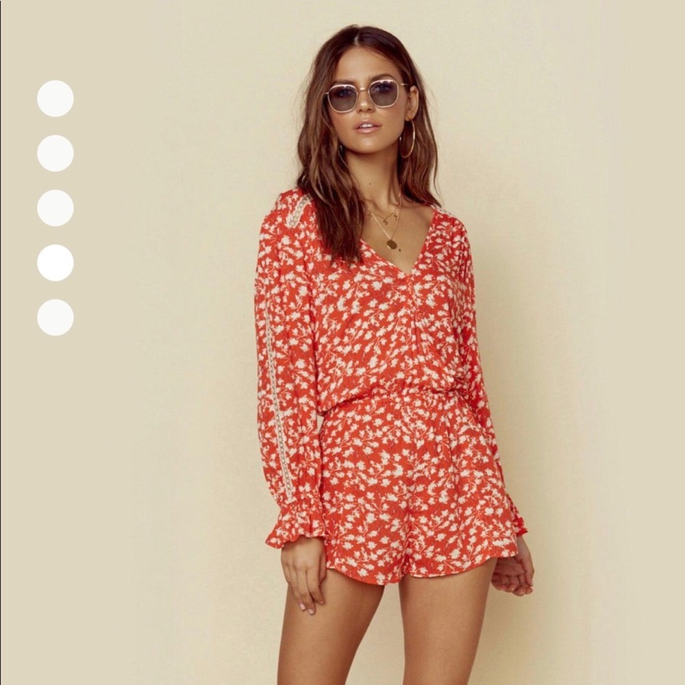 Planet Blue Fae floral Romper